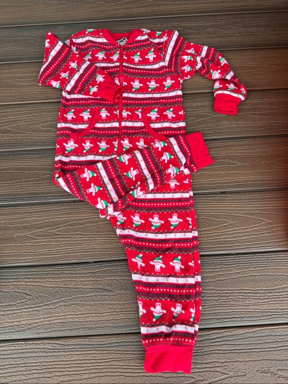 Red Holiday Kids Fleece Pajama